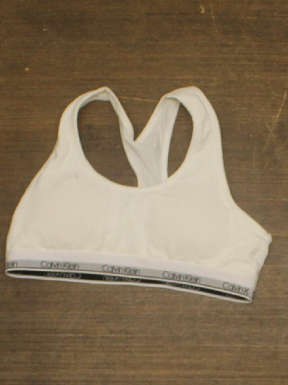 Calvin Klein Youth Padded Modern Cotton Racerback Bralette Classic White XL
